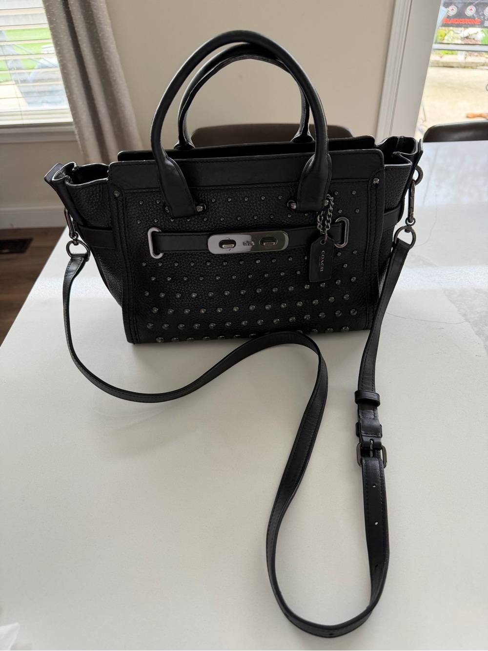 black Coach Swagger 27 satchel